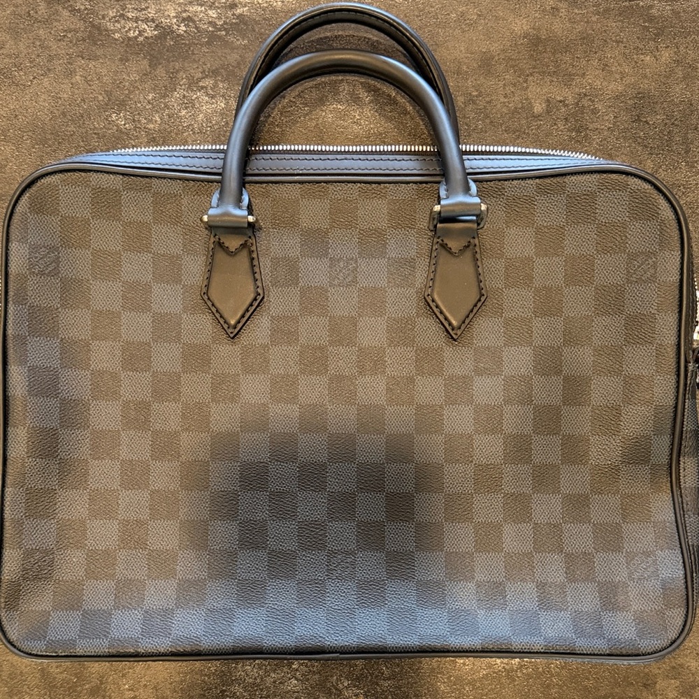 Louis Vuitton Damier Colbalt Dandy MM Briefcase.